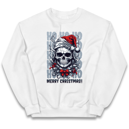 HO HO HO Santa Skelington Christmas kids sweatshirt