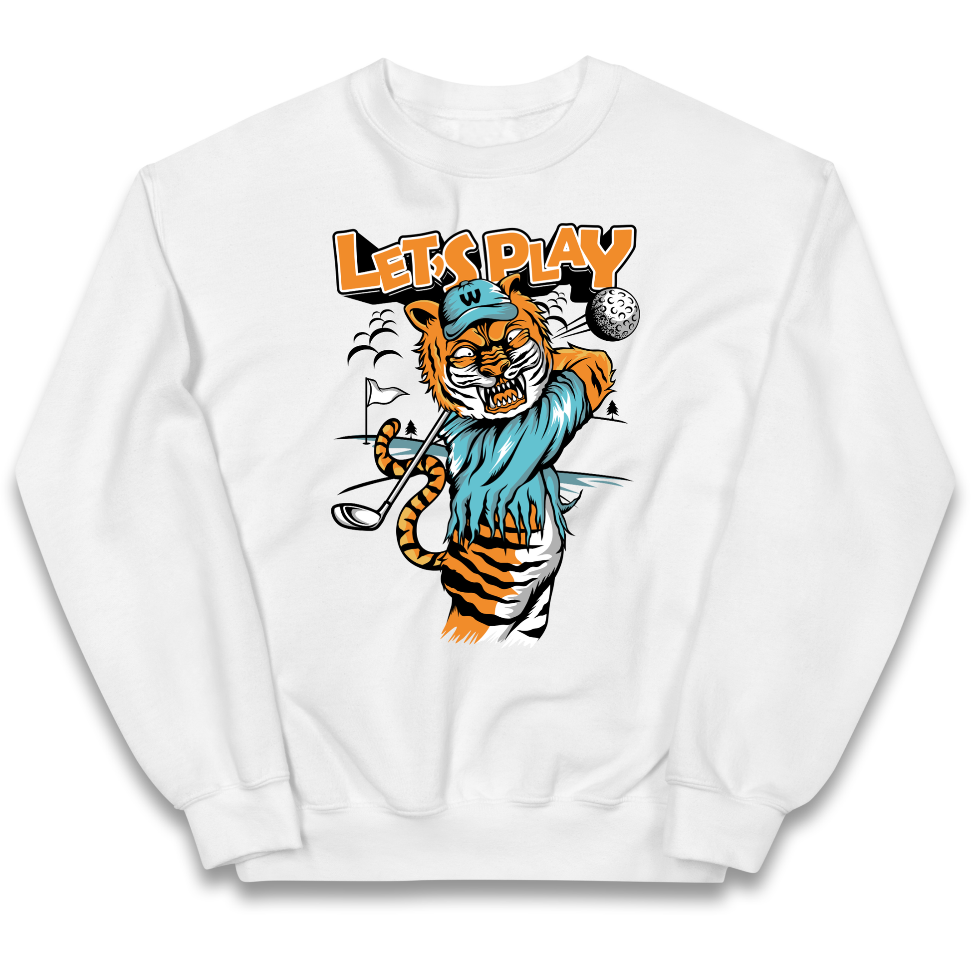 Lets Play Golf Tiger kids sweatshirt