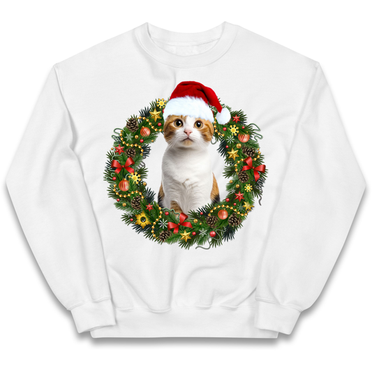 Cat Christmas kids sweatshirt