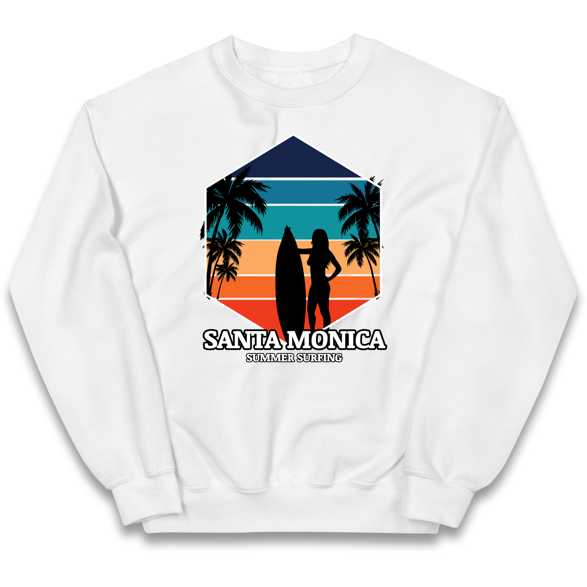 Santa Monica Summer Surfing kids sweatshirt