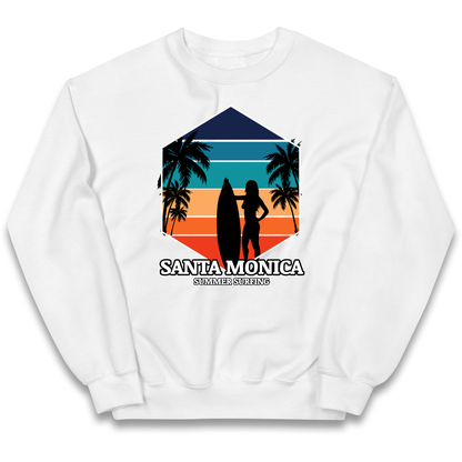 Santa Monica Summer Surfing kids sweatshirt
