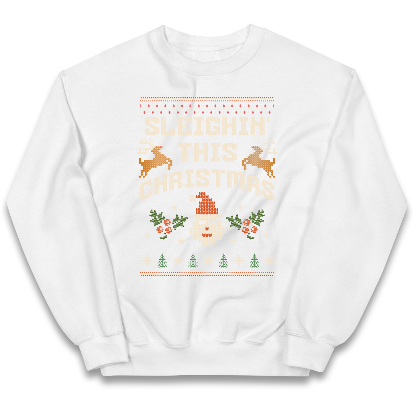 Sleighin This Christmas Christmas kids sweatshirt
