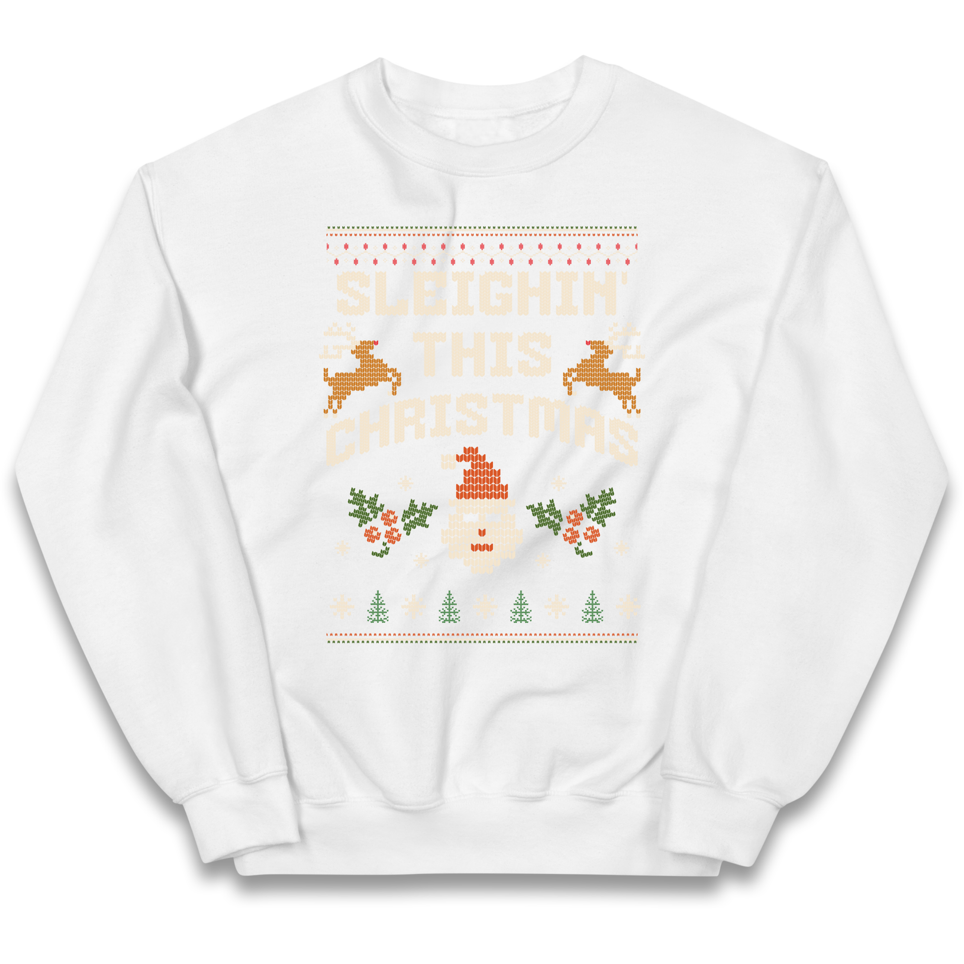 Sleighin This Christmas Christmas kids sweatshirt