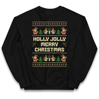 Holly Jolly Merry Christmas kids sweatshirt