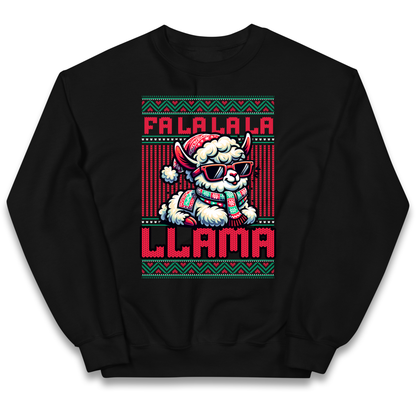 FA LA LA LA LLAMA kids sweatshirt