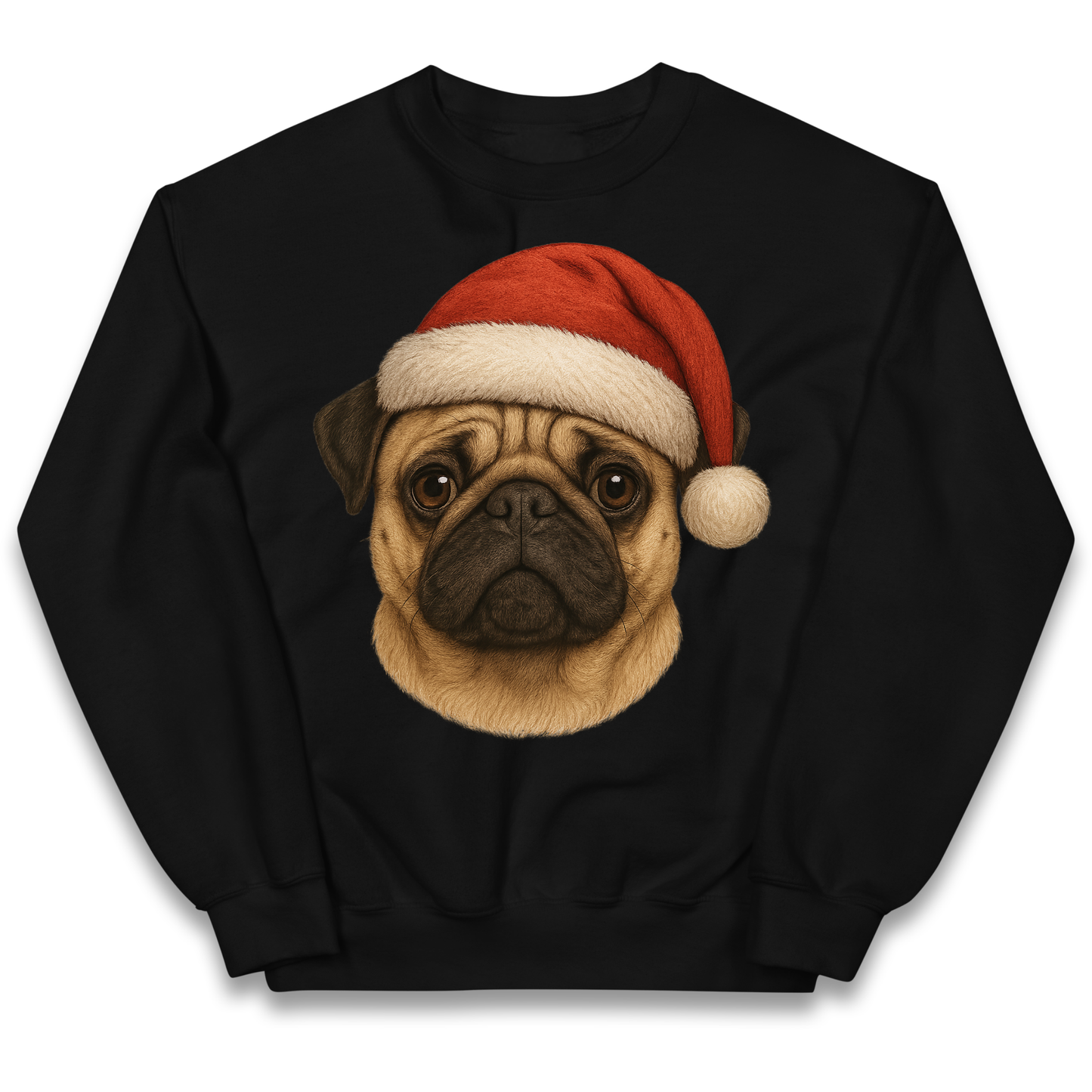 Pug Face Christmas kids sweatshirt