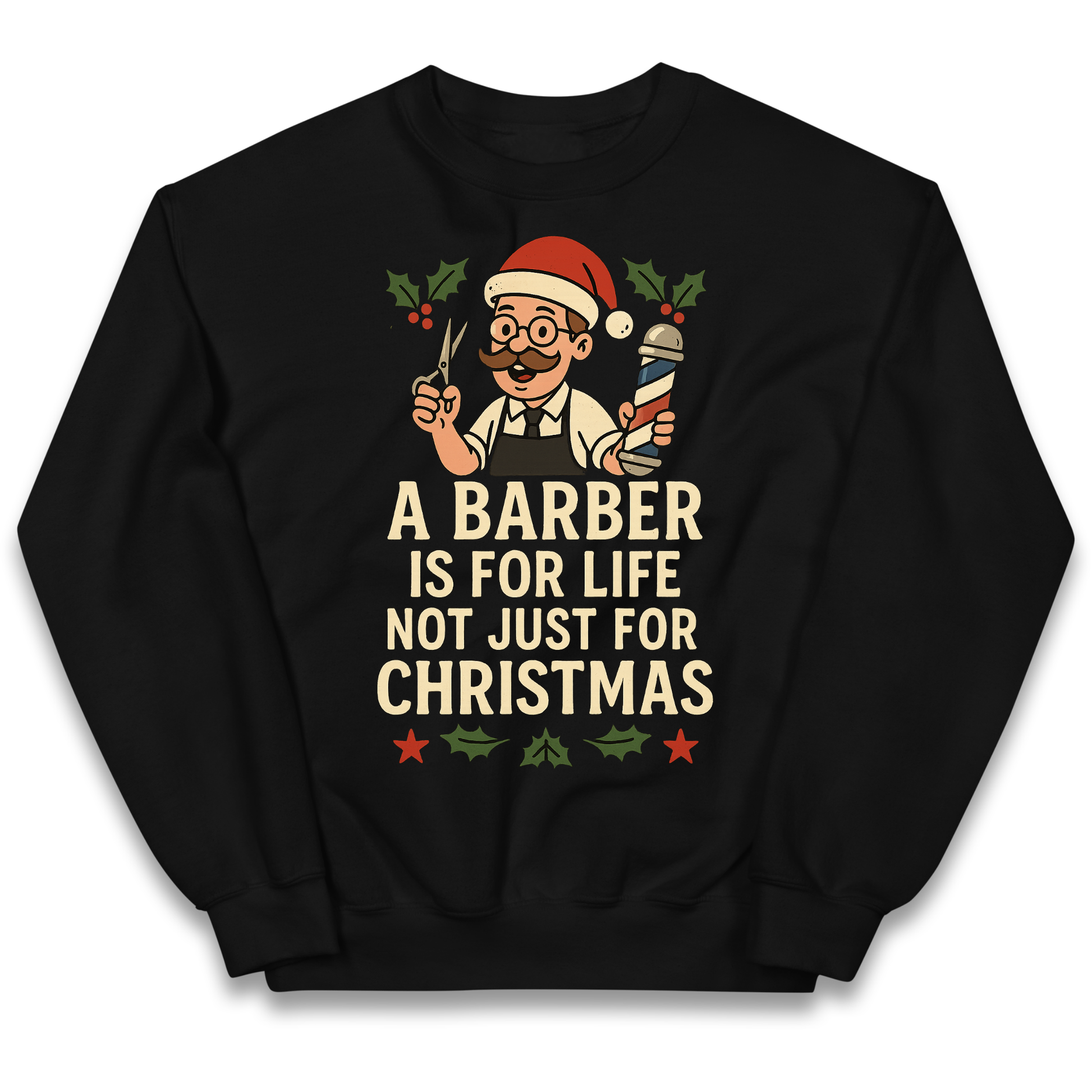 Barber Christmas Kids Jumper