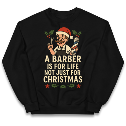 Barber Christmas Kids Jumper