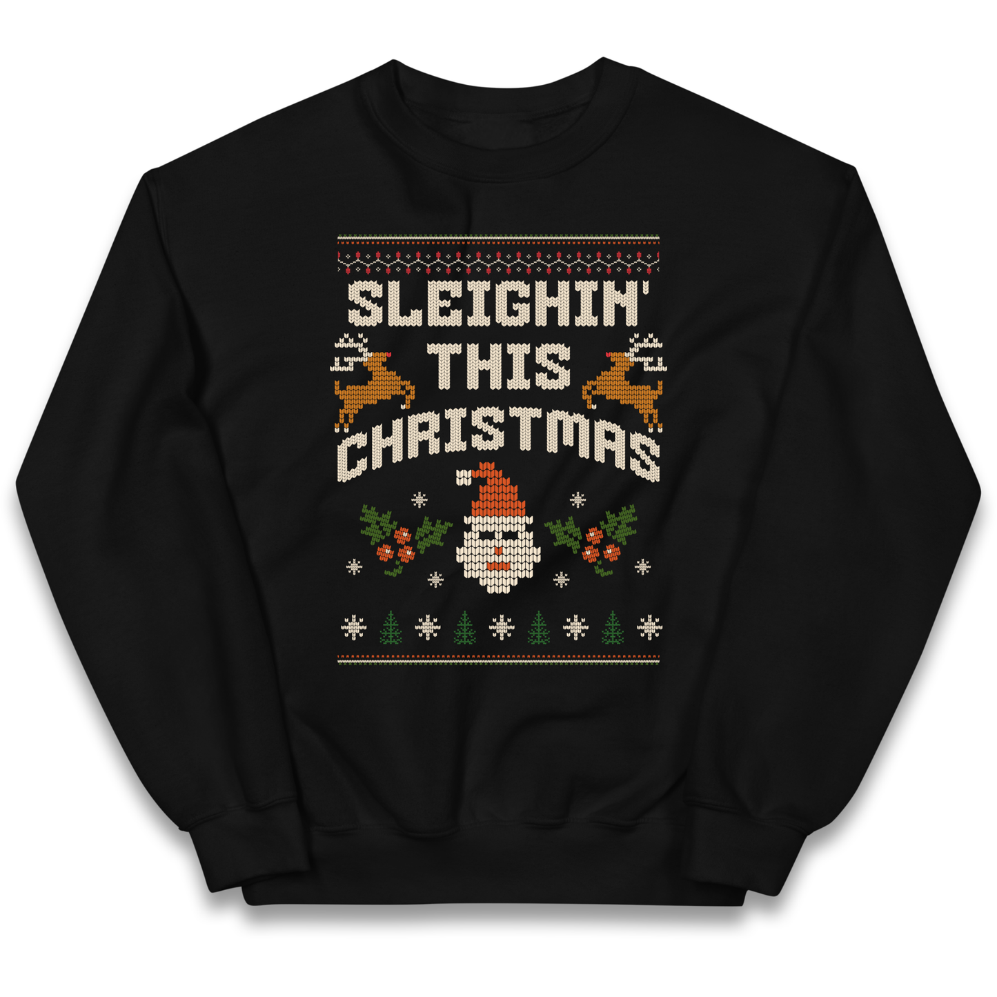 Sleighin This Christmas Christmas kids sweatshirt