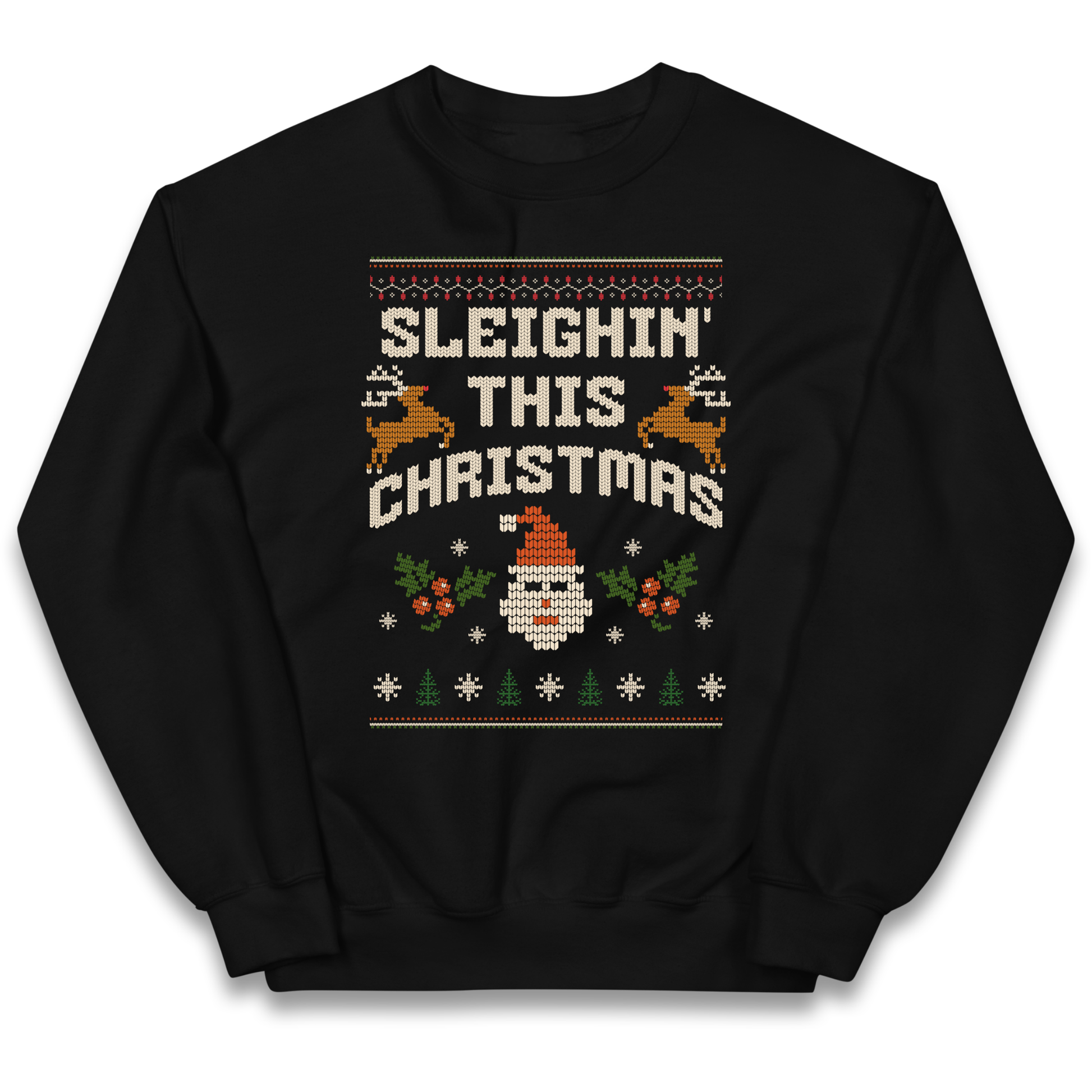 Sleighin This Christmas Christmas kids sweatshirt