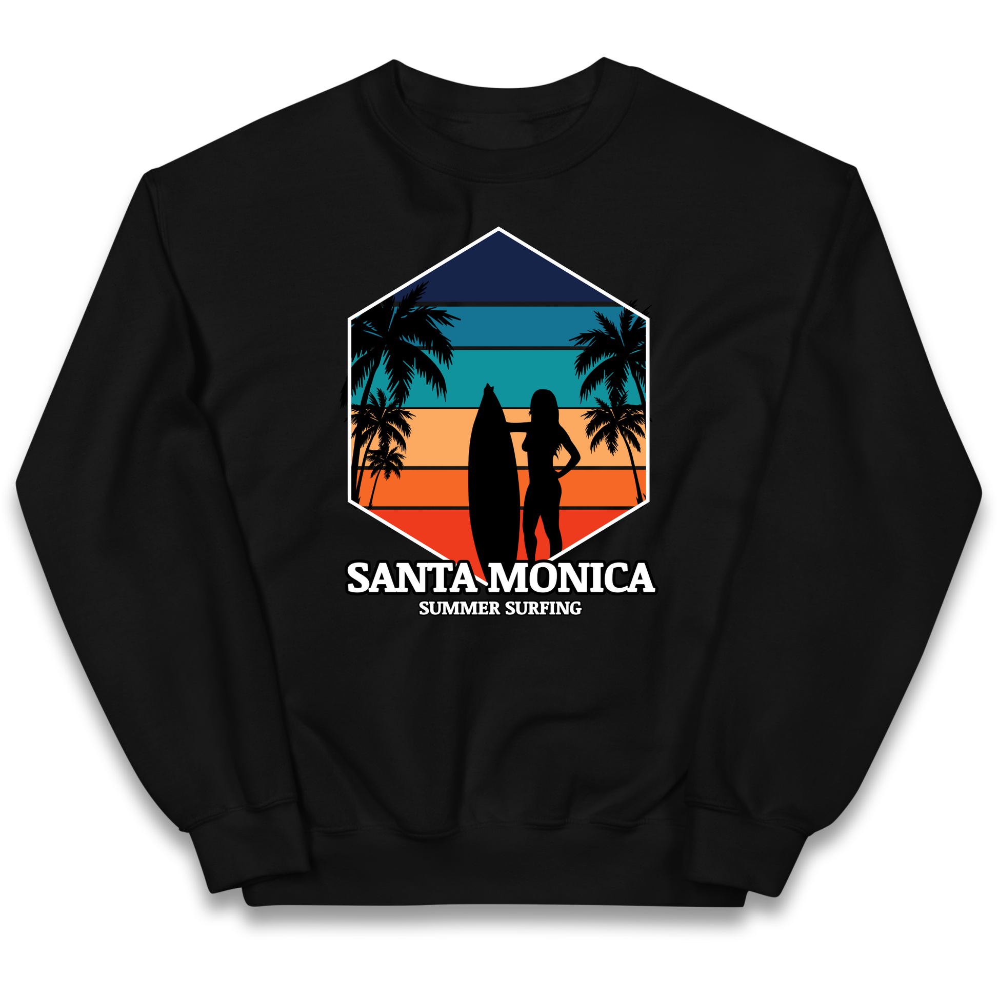 Santa Monica Summer Surfing kids sweatshirt