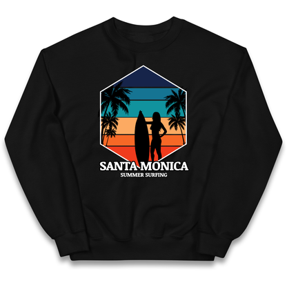 Santa Monica Summer Surfing kids sweatshirt