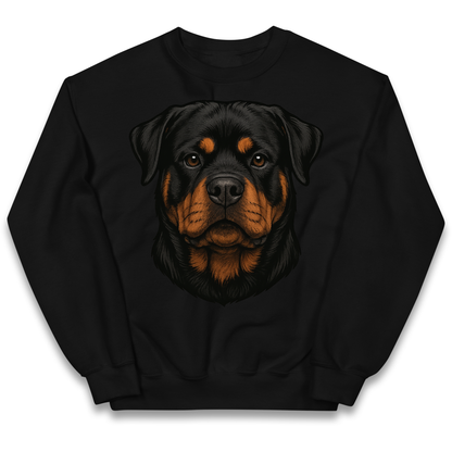 Rottweiler Face kids sweatshirt