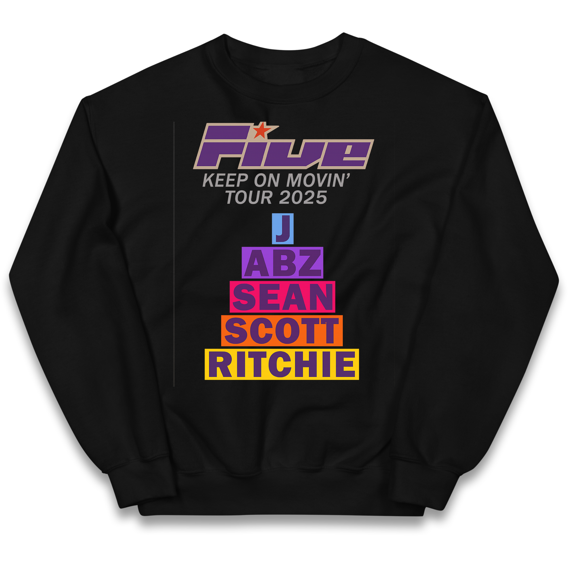 Five Keep On Movin' Tour 2025 kids sweatshirt