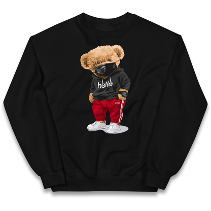Teddy Bear Hello Streetwear kids sweatshirt
