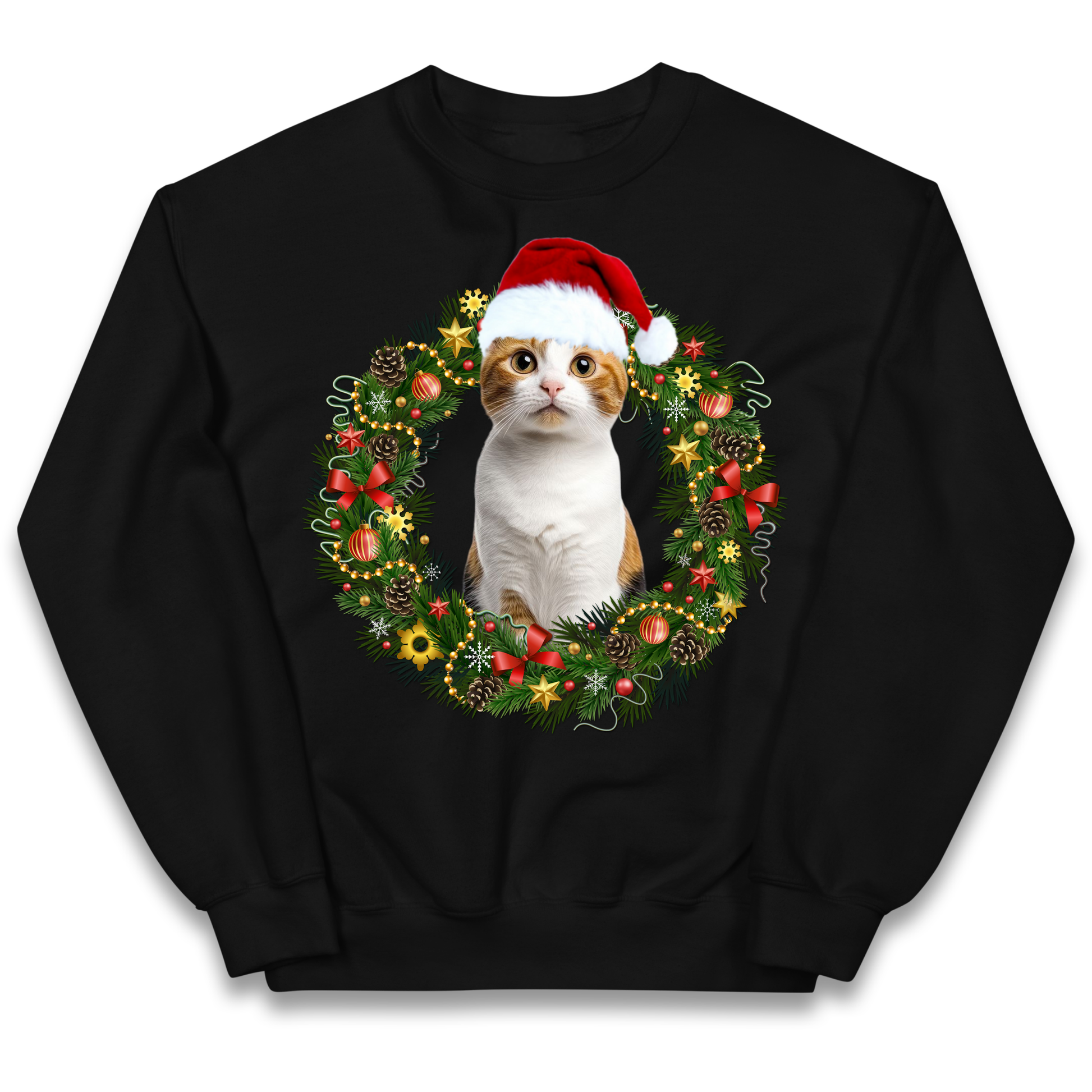 Cat Christmas kids sweatshirt