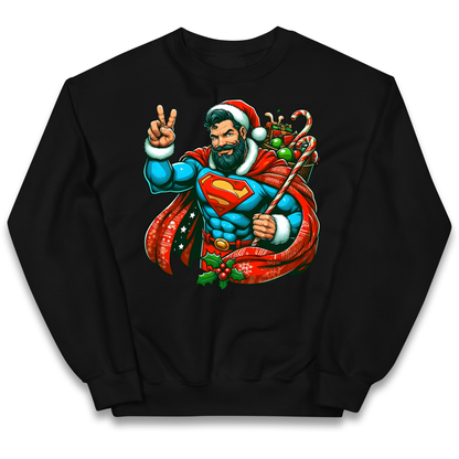 Superman Santa kids sweatshirt
