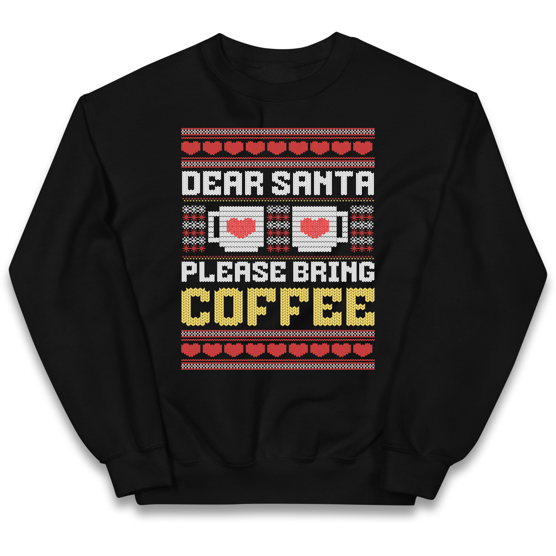 Dear Santa Please Bring Coffee kids sweatshirt