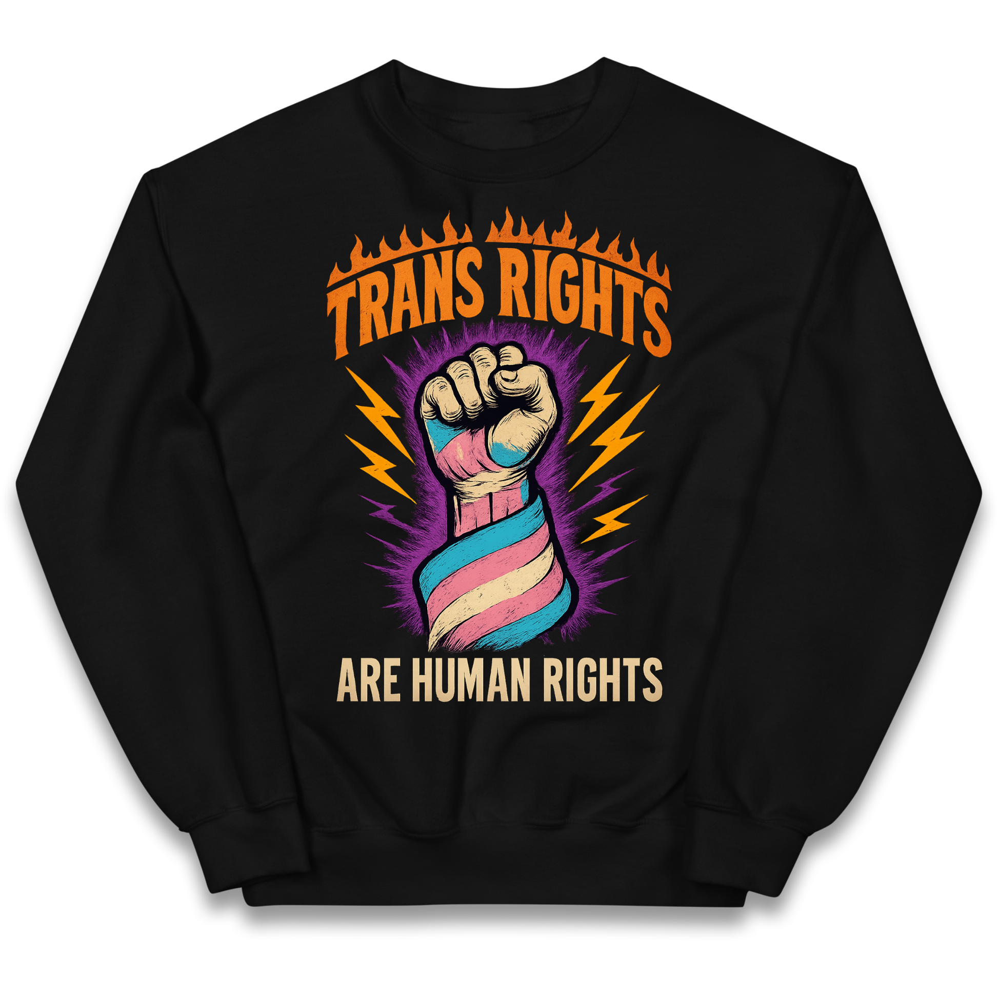 Trans Rights Are Human Rights kids sweatshirt