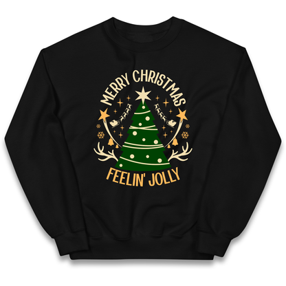 Merry Christmas Feeling Jolly Christmas kids sweatshirt