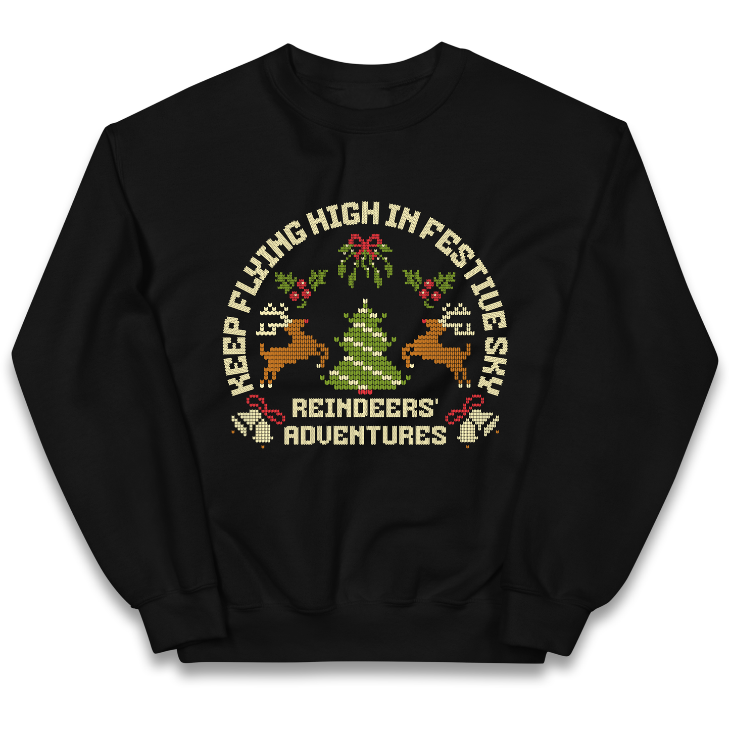 Keep Flying High In Festive Sky Christmas kids sweatshirt