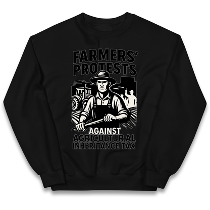 Farmers’ Protests Against Agricultural Inheritance Tax kids sweatshirt