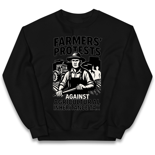 Farmers’ Protests Against Agricultural Inheritance Tax kids sweatshirt