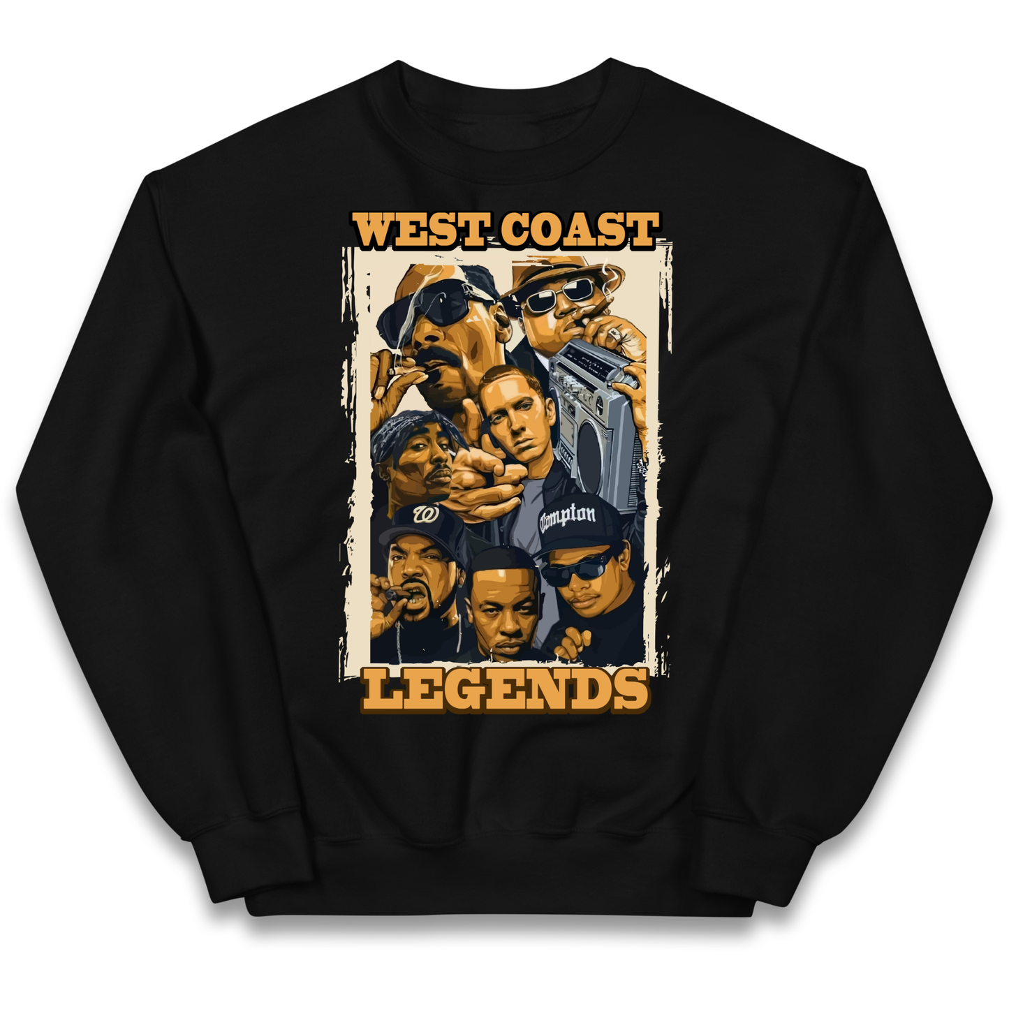 West Coast Legends Rappers kids sweatshirt