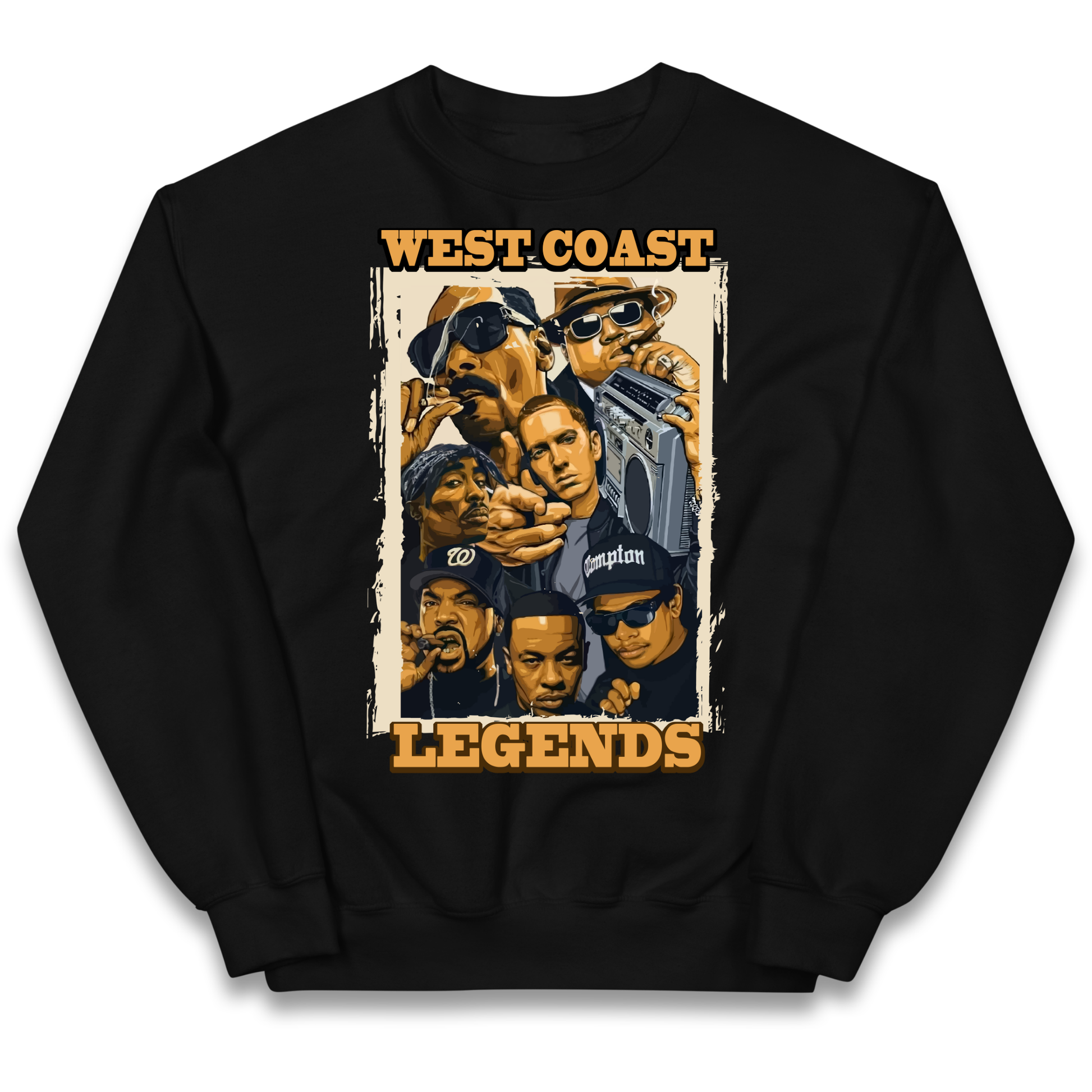 West Coast Legends Rappers kids sweatshirt