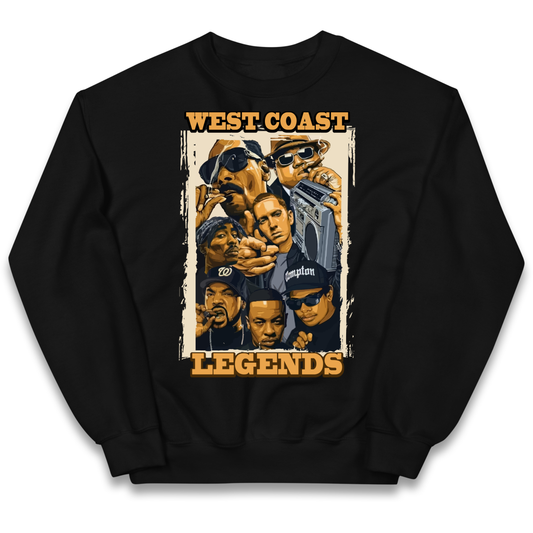 West Coast Legends Rappers kids sweatshirt