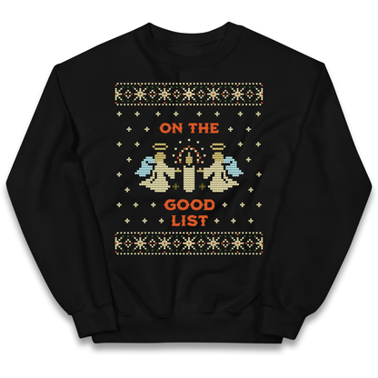 On The Good List Christmas kids sweatshirt