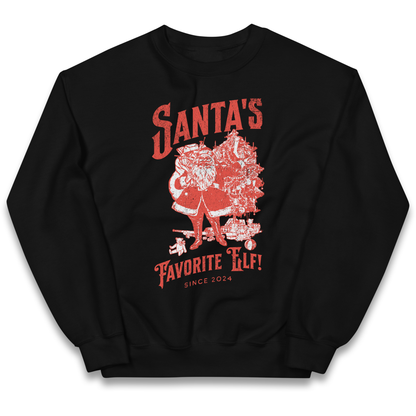 Santas Favourite Elf Christmas kids sweatshirt