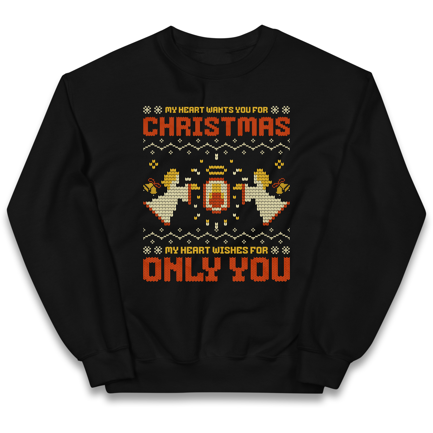 My Heart Wants You For Christmas Only You Christmas kids sweatshirt