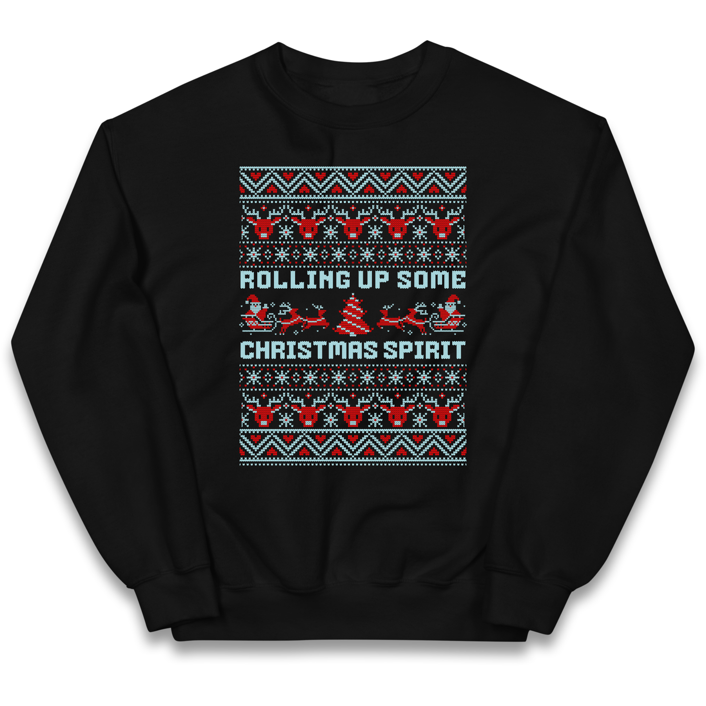 Rolling up Some Christmas Spirit kids sweatshirt