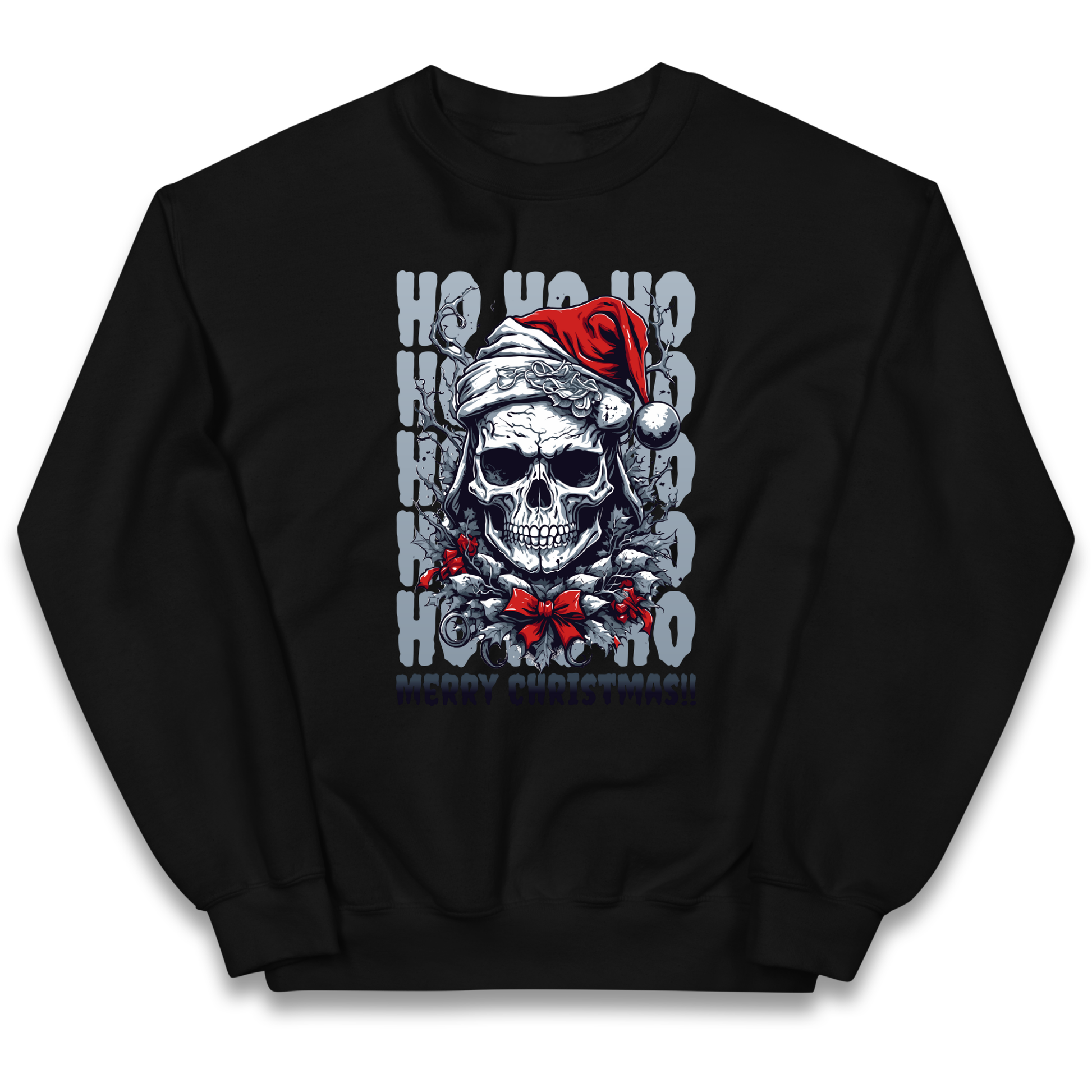 HO HO HO Santa Skelington Christmas kids sweatshirt