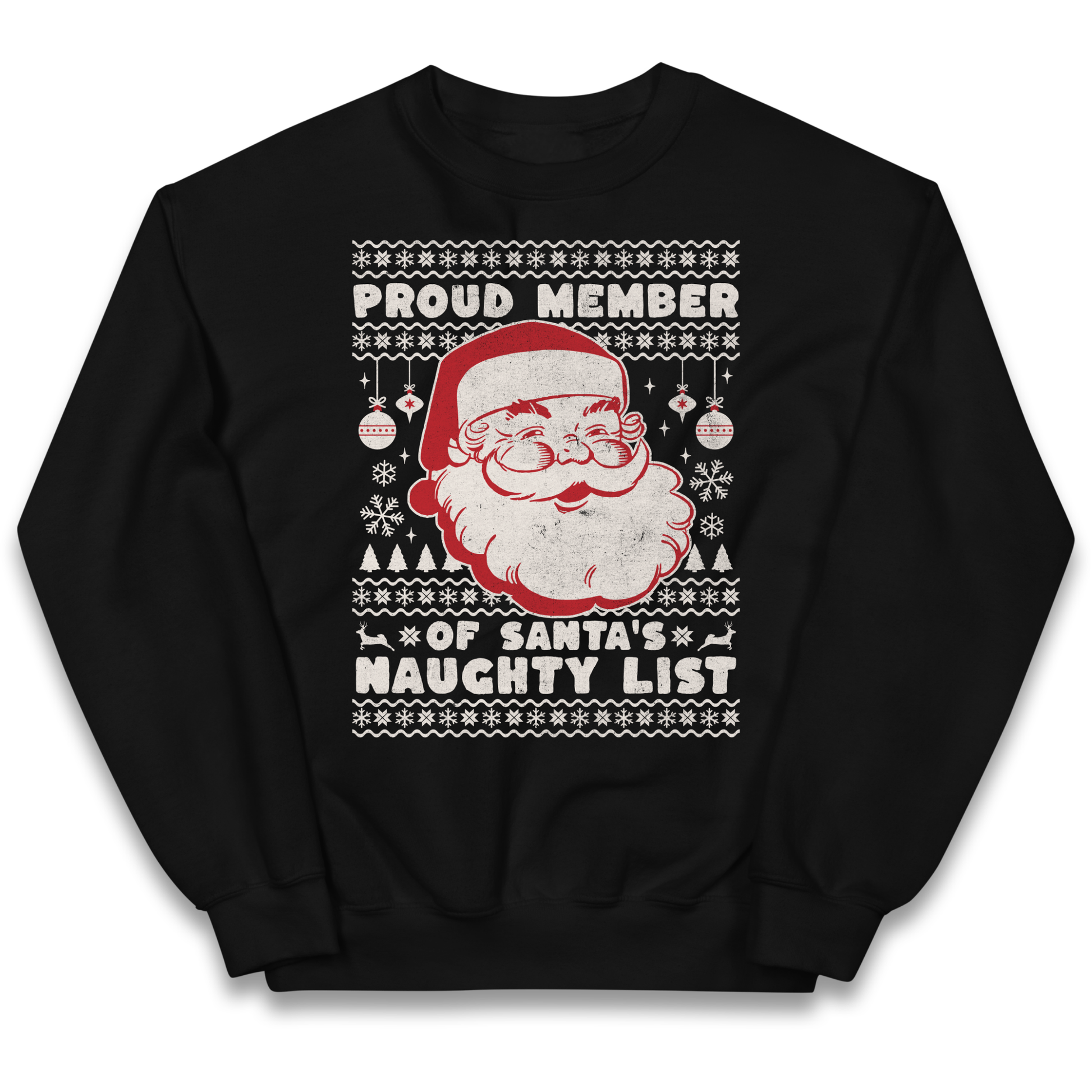 Proud Member Of Santas Naughty List Christmas kids sweatshirt