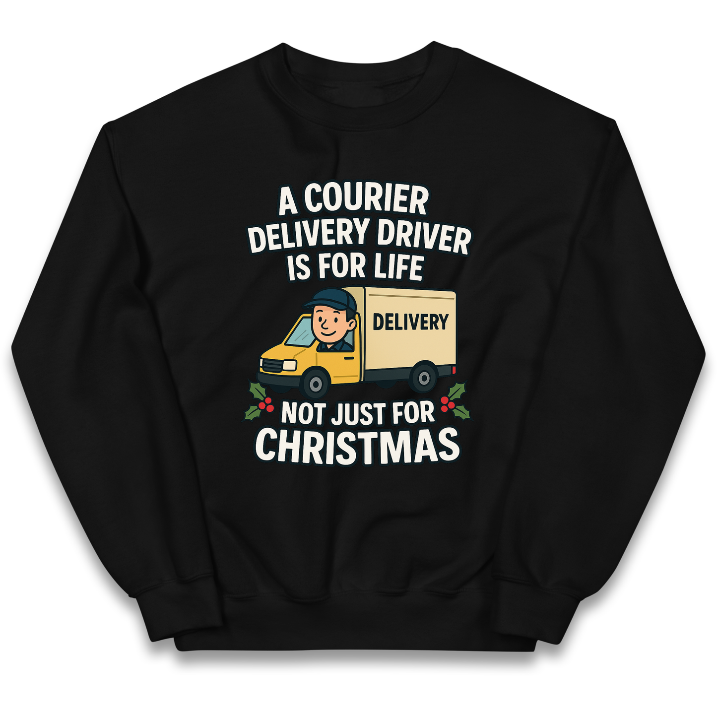 Courier Delivery Driver Christmas Kids Jumper