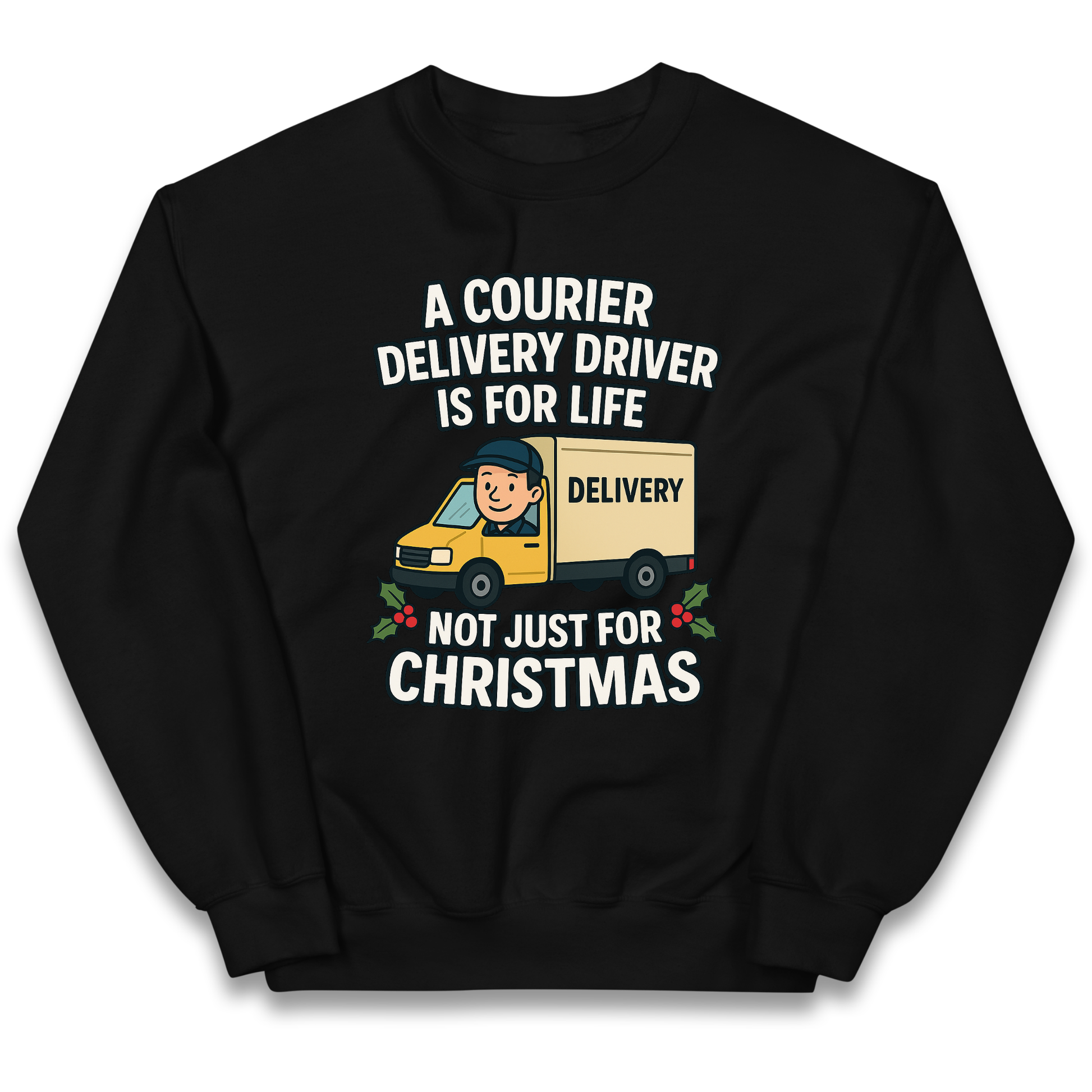 Courier Delivery Driver Christmas Kids Jumper