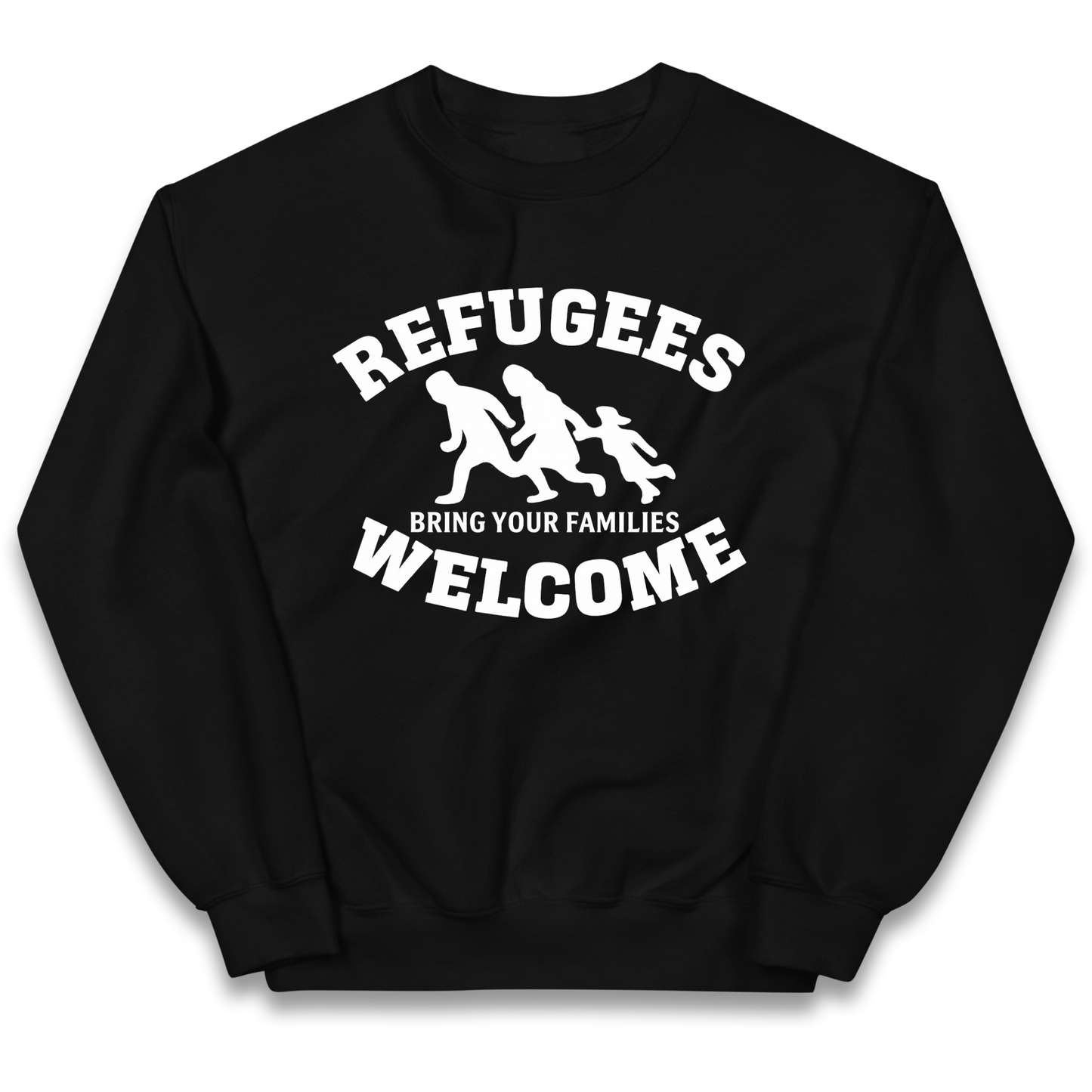 Welcome Refugees kids sweatshirt