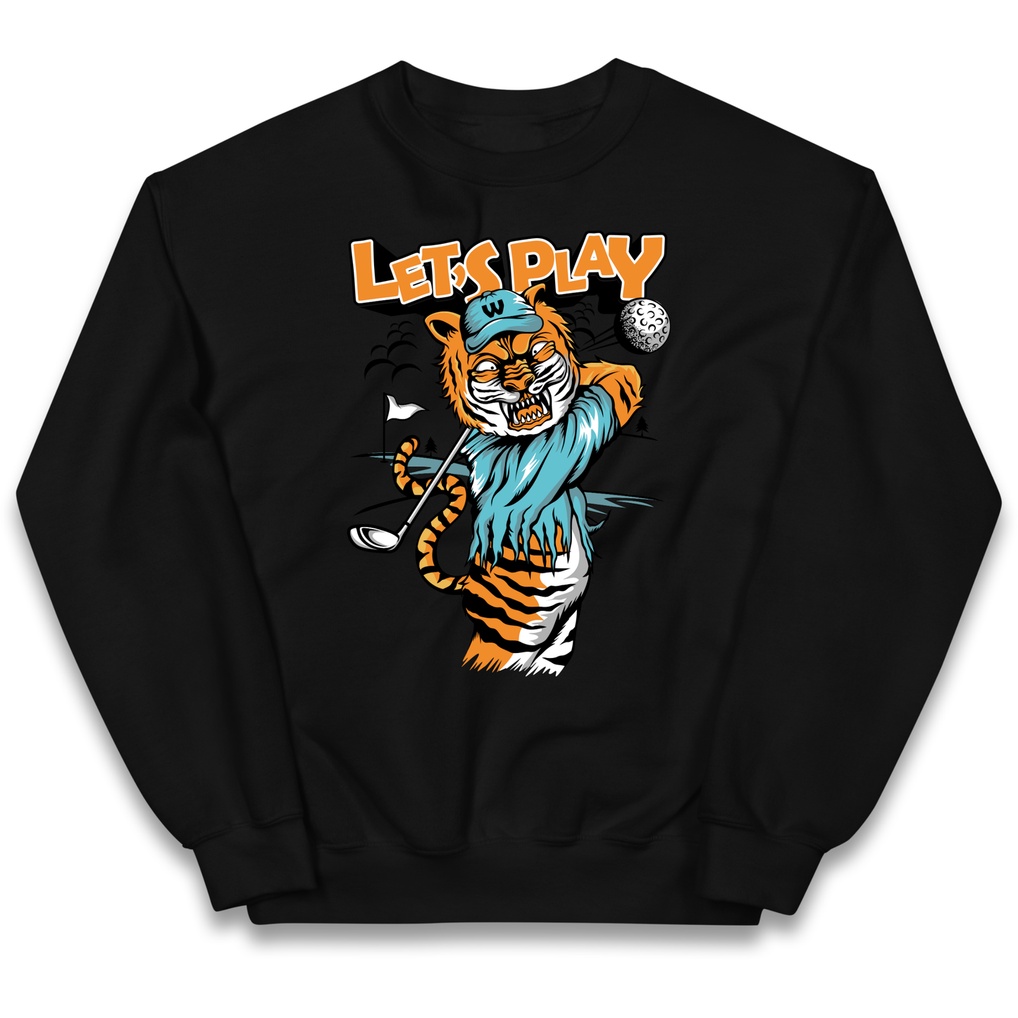 Lets Play Golf Tiger kids sweatshirt