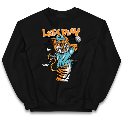 Lets Play Golf Tiger kids sweatshirt