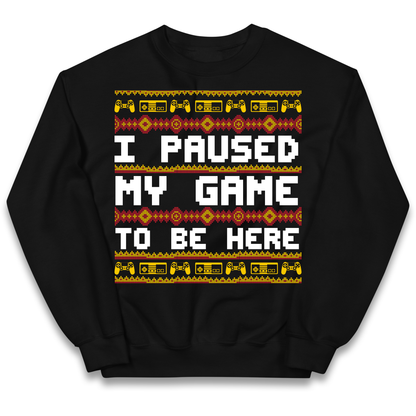 Paused My Game Kids Sweatshirt