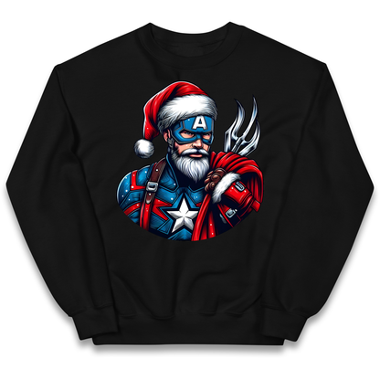 Captain America Santa kids sweatshirt