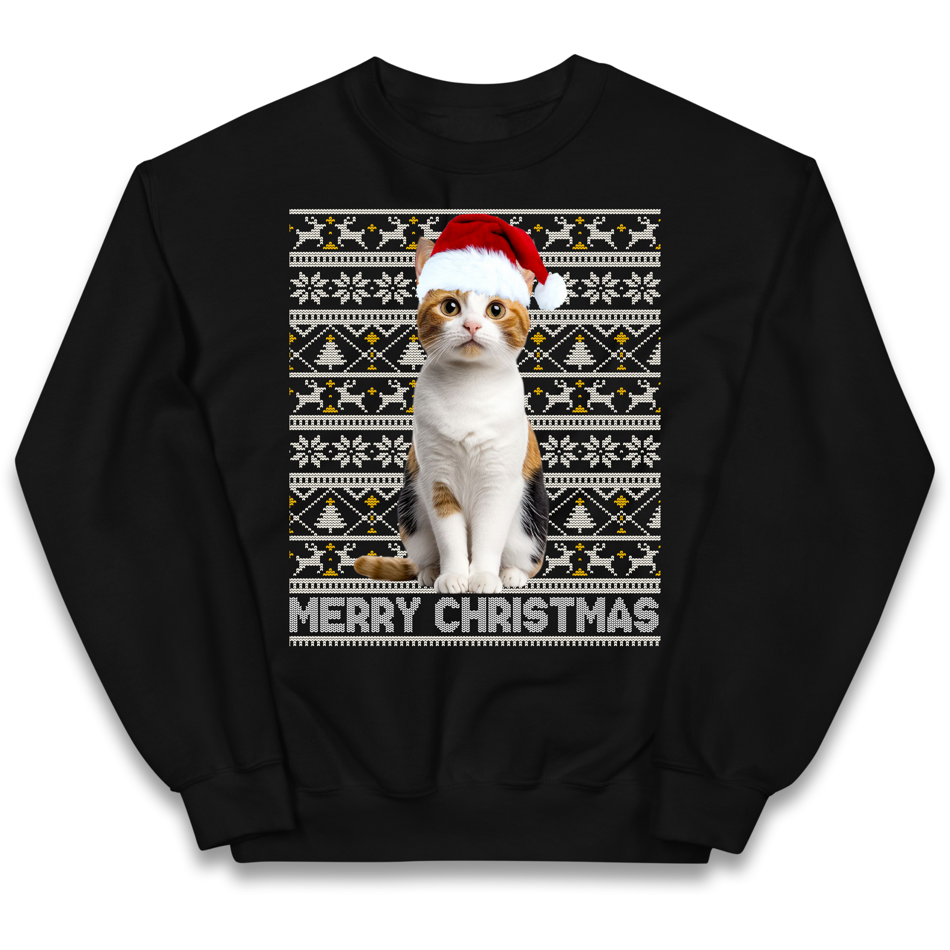 Merry Christmas Cat kids sweatshirt