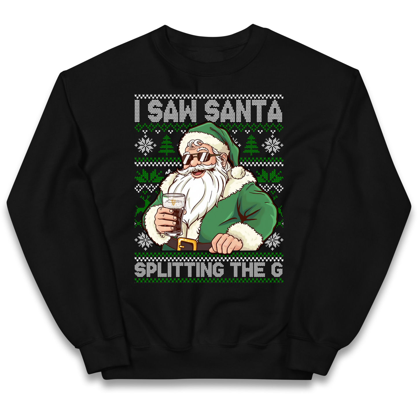 Santa Splitting The G Kids Sweatshirt