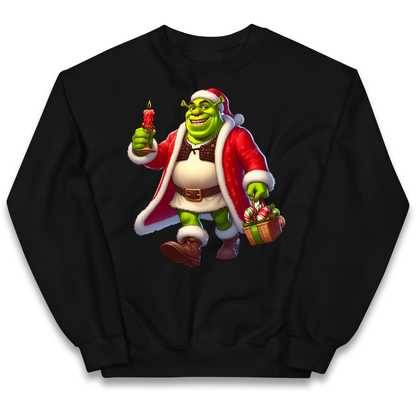 Shrek Santa Candle kids sweatshirt