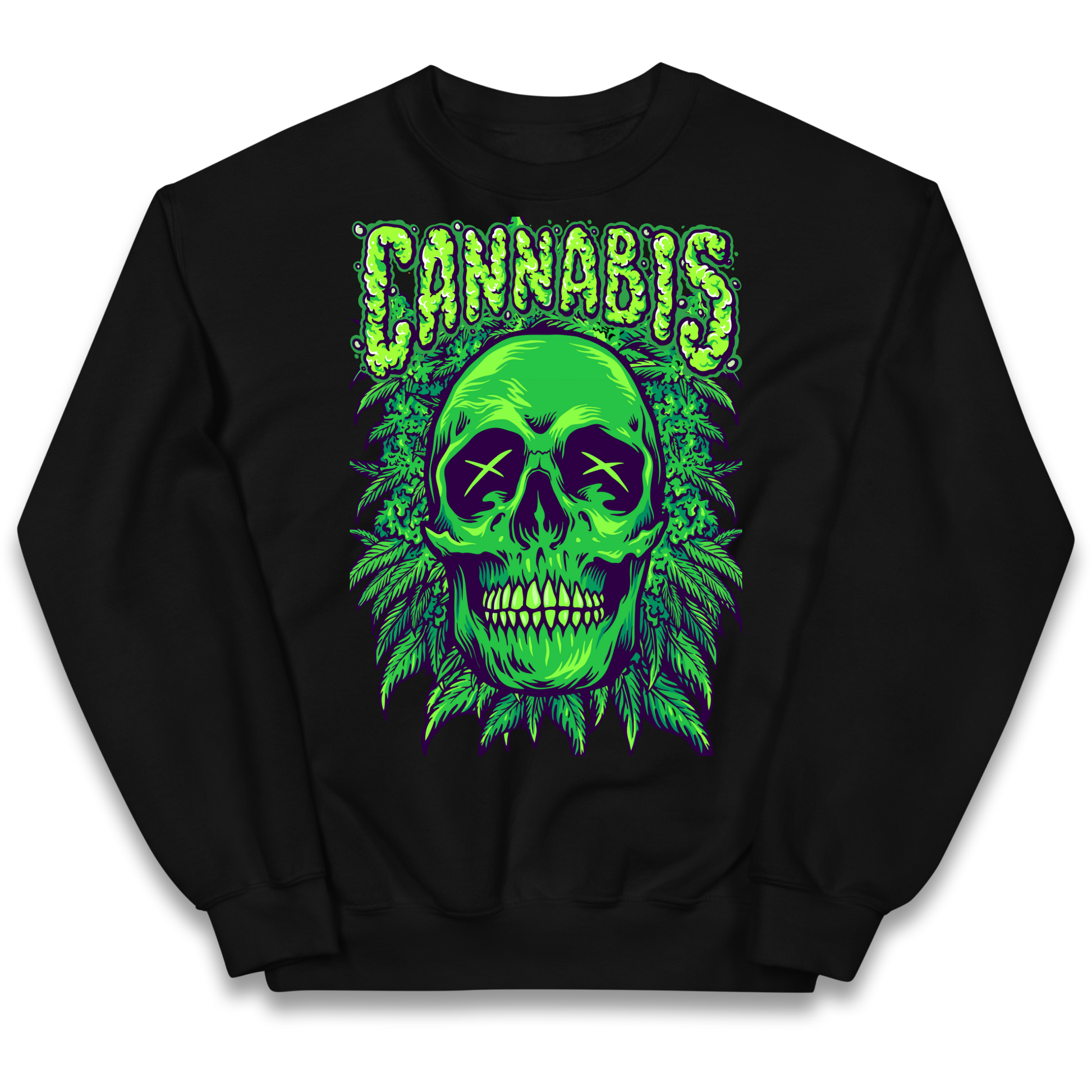 Cannabis Skull kids sweatshirt