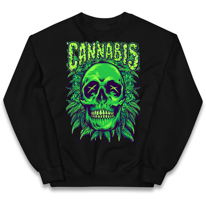 Cannabis Skull kids sweatshirt