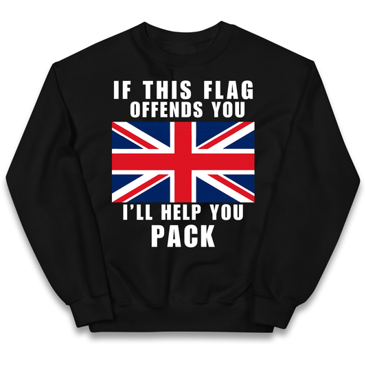 If This Flag Offends You I Will Help You Pack kids sweatshirt