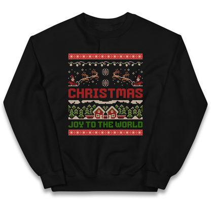 Christmas Joy to the World Christmas kids sweatshirt